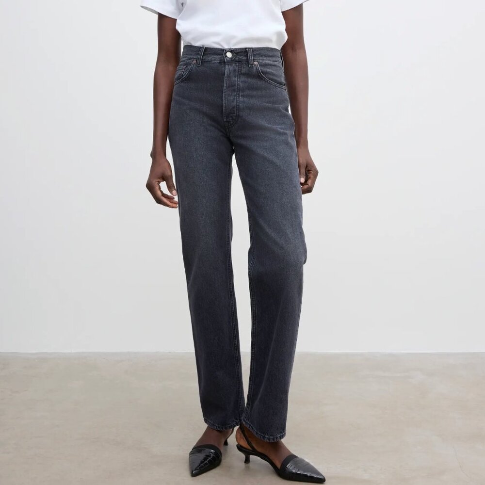 House of Dagmar Straight leg denim in Dark Grey